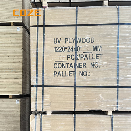 Glossy UV Coating Melamine Film Faced Plywood